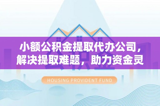 琼中小额公积金提取代办公司，解决提取难题，助力资金灵活使用