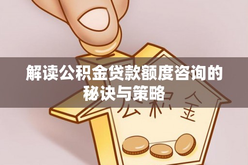 琼中解读公积金贷款额度咨询的秘诀与策略