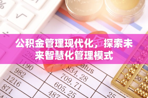 琼中公积金管理现代化，探索未来智慧化管理模式