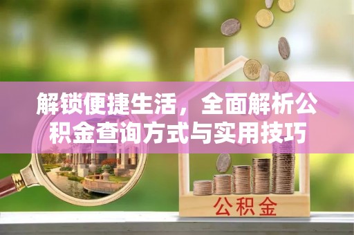 琼中解锁便捷生活，全面解析公积金查询方式与实用技巧