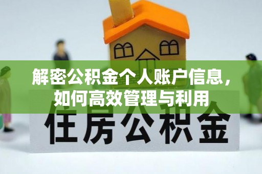 琼中解密公积金个人账户信息，如何高效管理与利用
