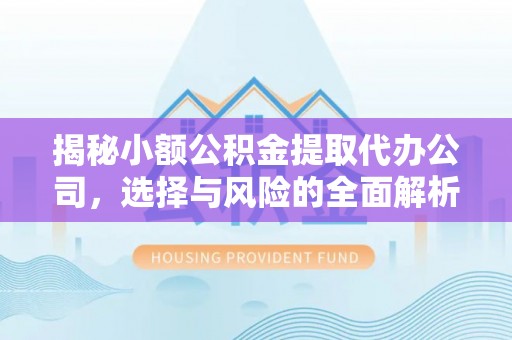 琼中揭秘小额公积金提取代办公司，选择与风险的全面解析