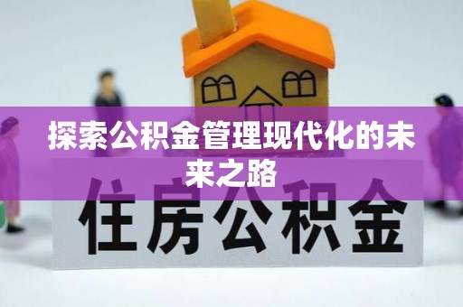 琼中探索公积金管理现代化的未来之路