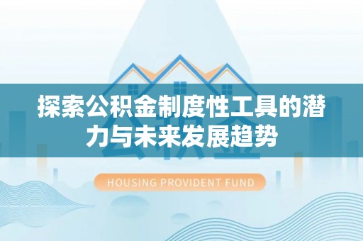 琼中探索公积金制度性工具的潜力与未来发展趋势