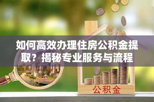 琼中如何高效办理住房公积金提取？揭秘专业服务与流程